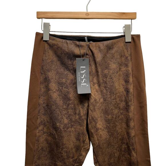 Lysse Trent Ponte Knit Leggings Faux‎ Embossed Suede - Picture 6 of 10